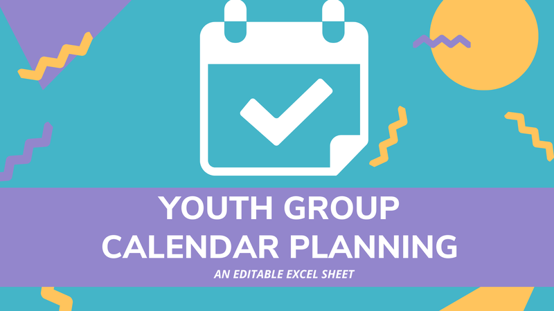 Youth Group Calendar Planning Excel Sheet